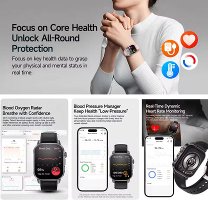 Nursing Grade New ECG+PPG Healthy Diagnose Smart Watch Men Body Analysis Blood Pressure Lipid Uric Acid NFC Health Tracker Watc
