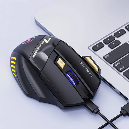 IMICE GW-X7 Wireless Gaming Mouse, 3200DPI Dual-Mode, 7 Programmable Keys, RGB Backlit Rechargeable