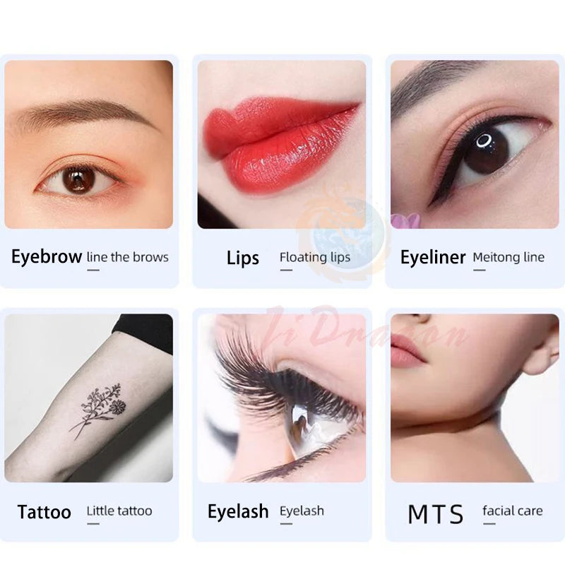 15ml Permanent Makeup Color Natural Eyebrow Dye Plant Tattoo Ink Microblading Pigments For Tattoos Eyebrow Lips Eyelash Set