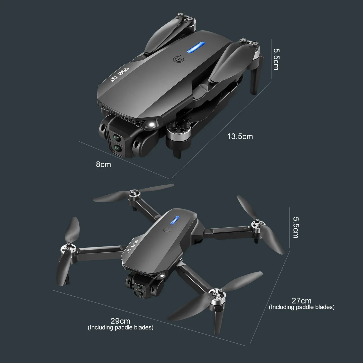 New E88 GT 4K Professional High-definition Drone Aerial Photography 12.5-inch Screen Remote Control Optical Flow Quadcopter Toys