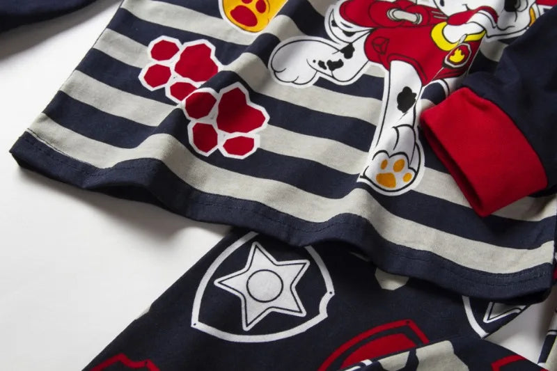 Kids PAW Patrol  Spring Autumn Long Sleeve Boys Clothing Sets Children's Pajamas Girls Cartoon Sleepwear Set Home Clothes 2pcs