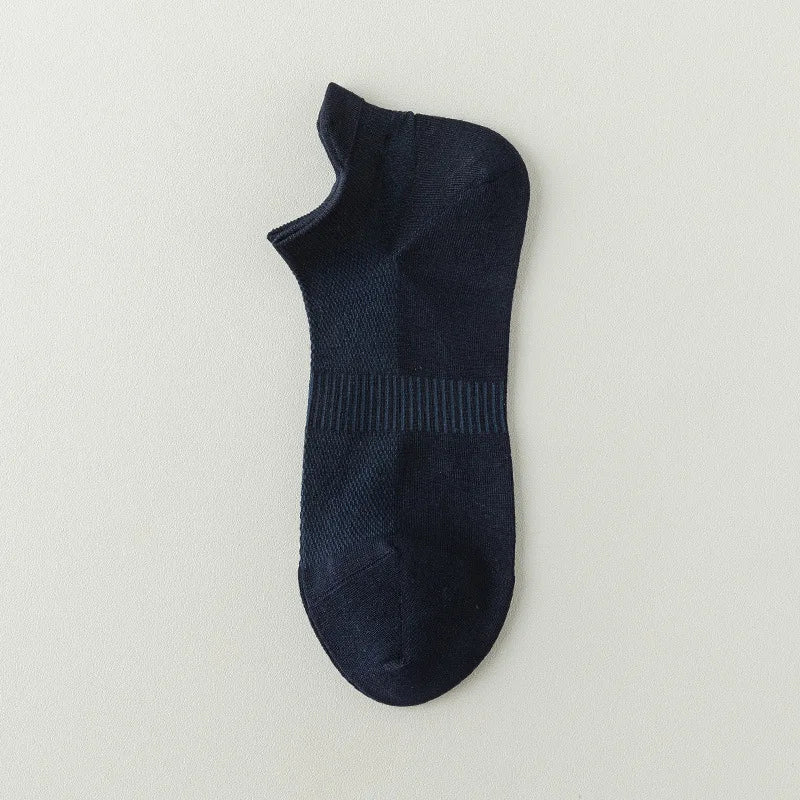 High Quality 5Pairs/Lot Men's Bamboo Fiber Socks Hand Link Short Mesh Breathable Ankle Socks Summer Male Socks