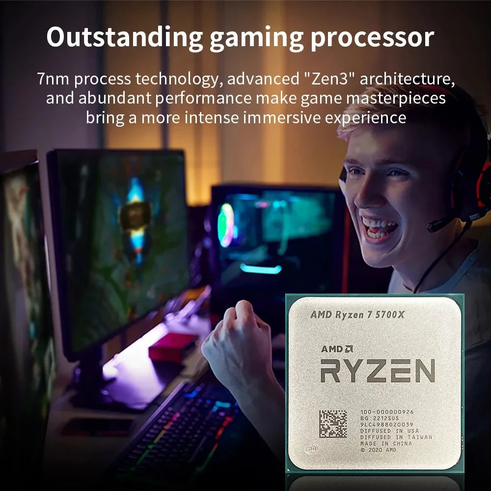 AMD Ryzen 7 5700X 8-Core 16-Thread CPU 4.6GHz AM4 R7 5700X - Without Cooler