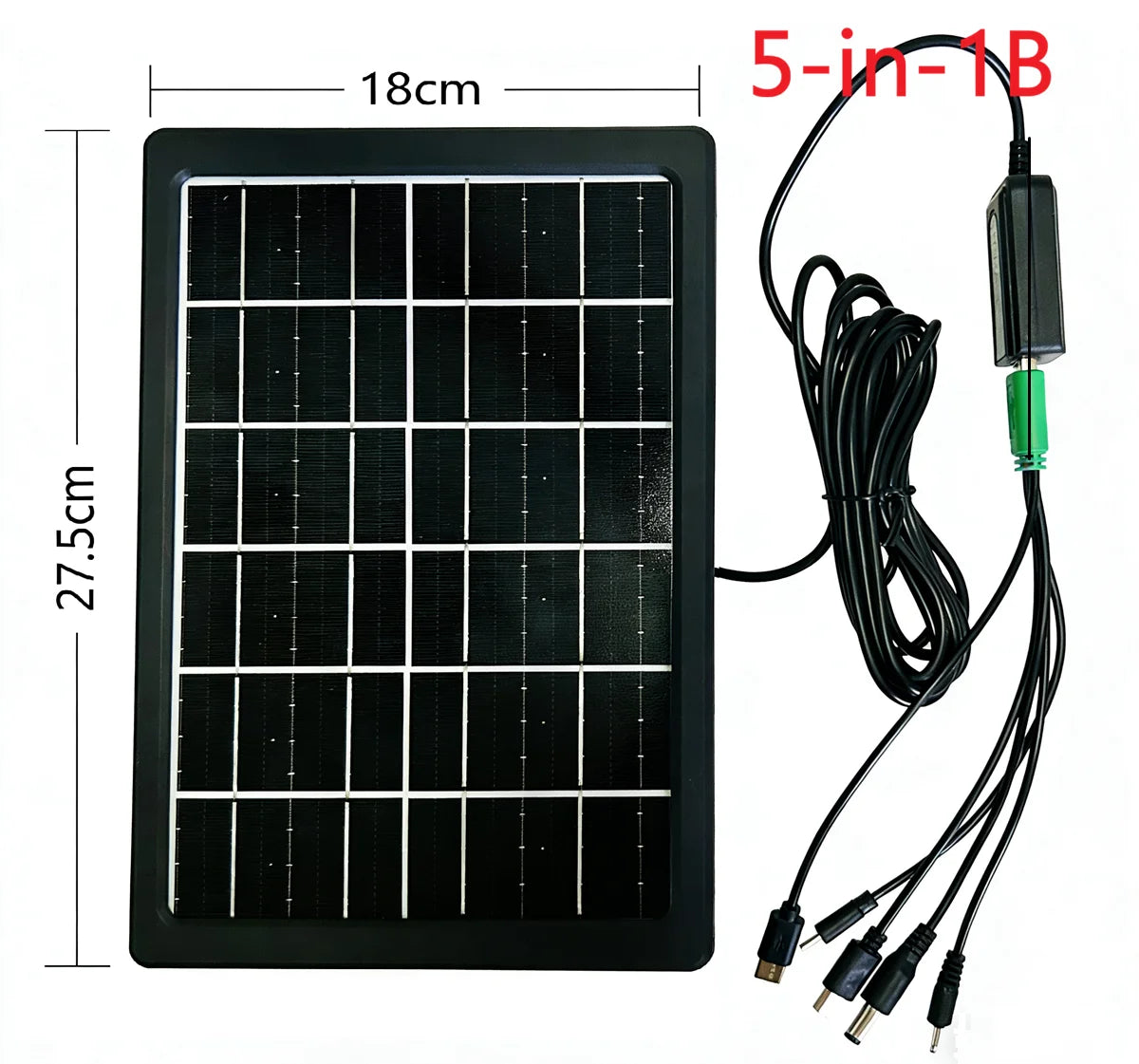 10W 5V Solar Battery Charger For Security Camera Portable Solar Power Panel With Micro USB Type-C Output Solar Panel Charger Kit