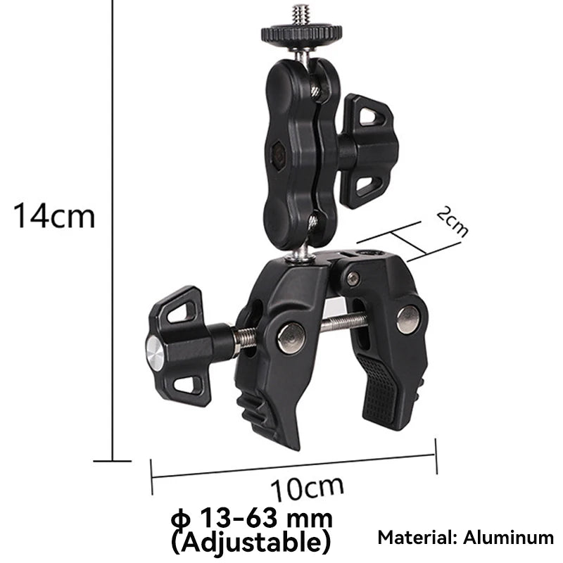 For Insta 360 X5 X4 X3 GO 3S Motorcycle Bicycle Clip Bracket for GoPro 13 12 11 DJI Action 6 Bike Selfie Stick Camera Accessory