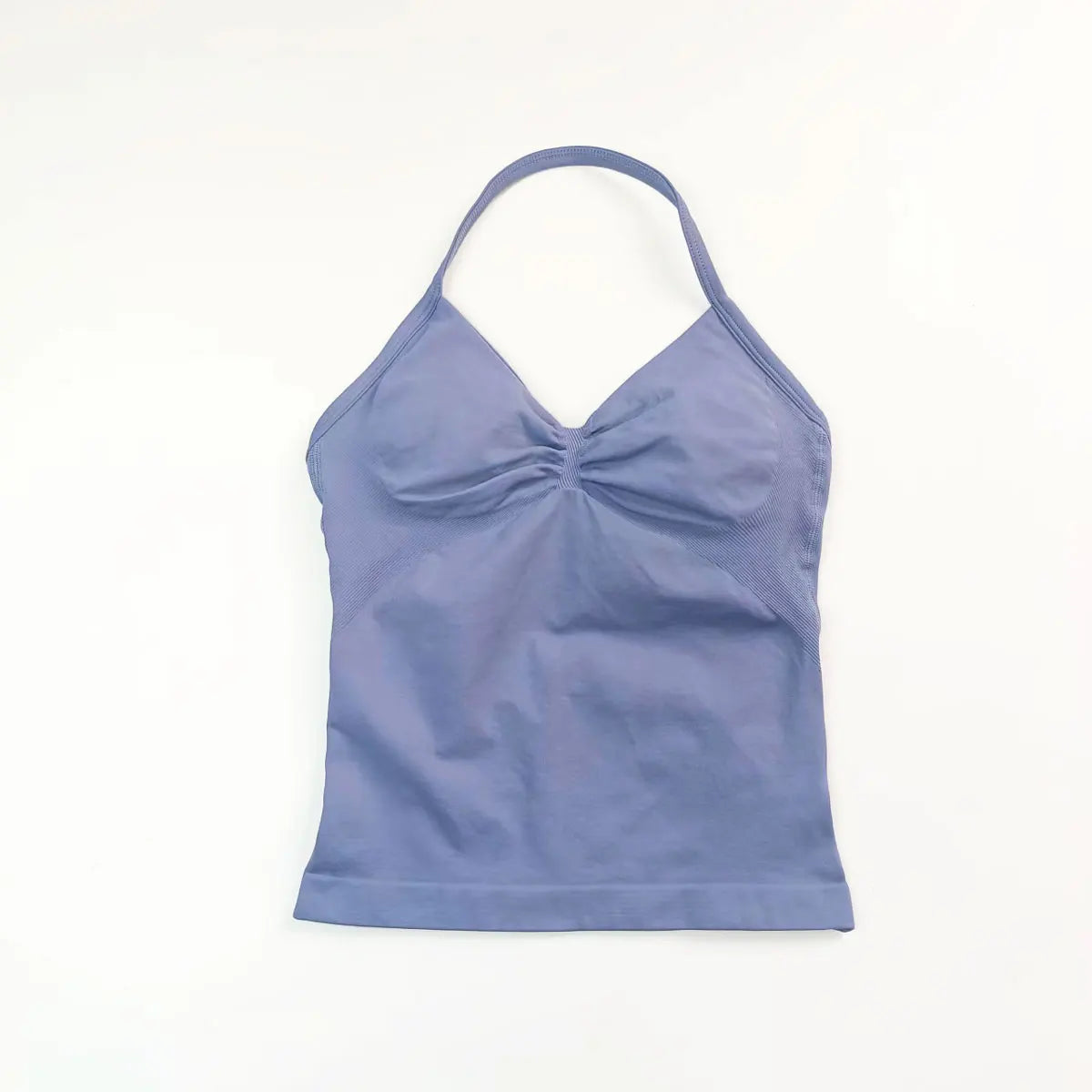 NCLAGEN Seamless Longline Strappy Top Sports Yoga Vest Women Fitness Tank Top Gym Beautiful Open Back Bra Running Workout Halter