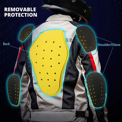 Men's Motorcycle Jacket Anti-fall Wear-resistant Motorbike Jacket With 5pcs Protector Motocross Racing Clothing Protection