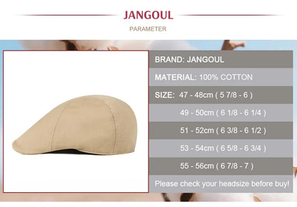 JANGOUL Toddler Boy 100% Cotton Ivy Infant Newsboy Cap Kids Vintage Child Flat Hat Outdoor Spring Summer Beret Hat 646