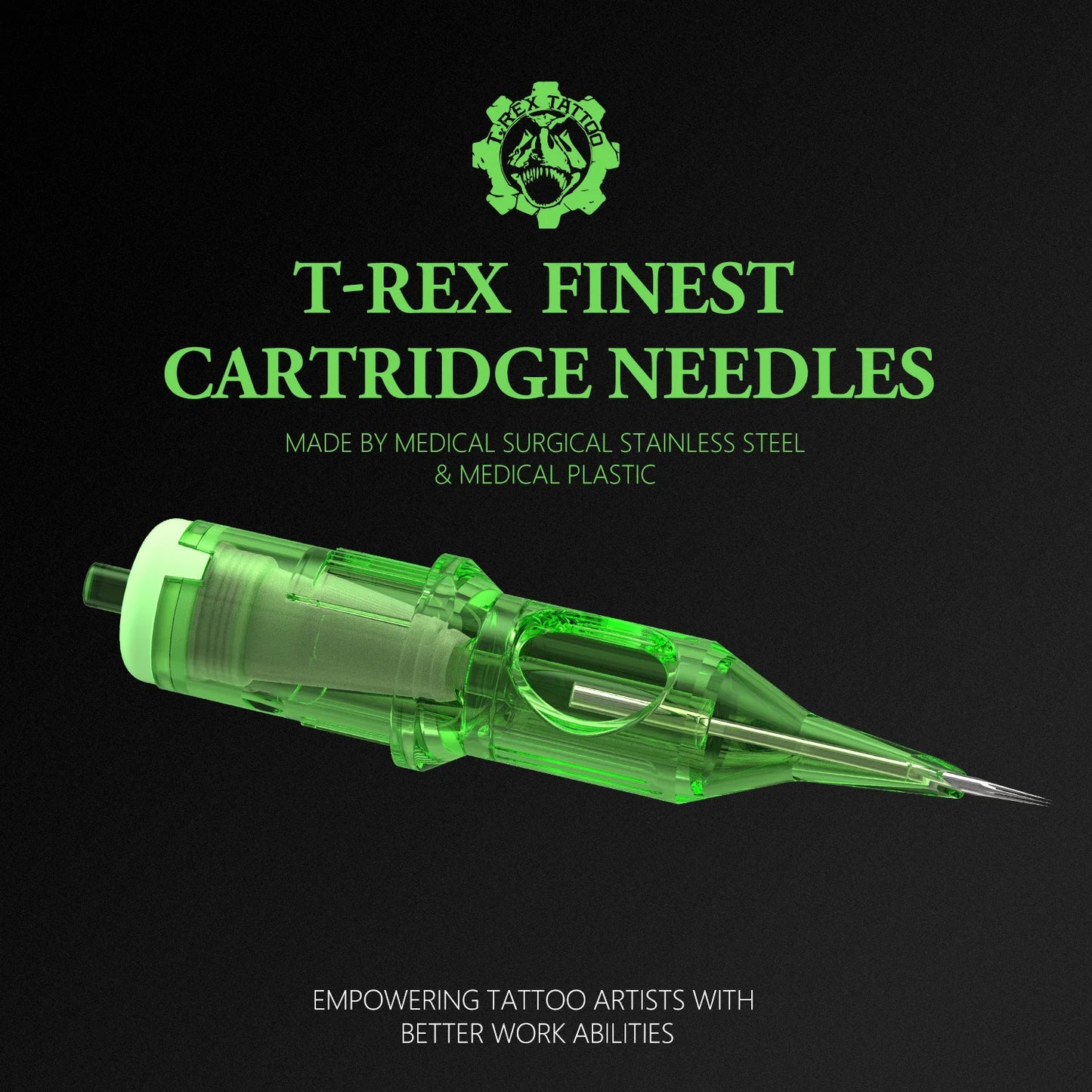 T-Rex 20pcs/Ink Cartridge Tattoo Needle RL RM Disposable Sterilization Safe Tattoo Needle 0.35mm Sterile Tattoo Needle Supply