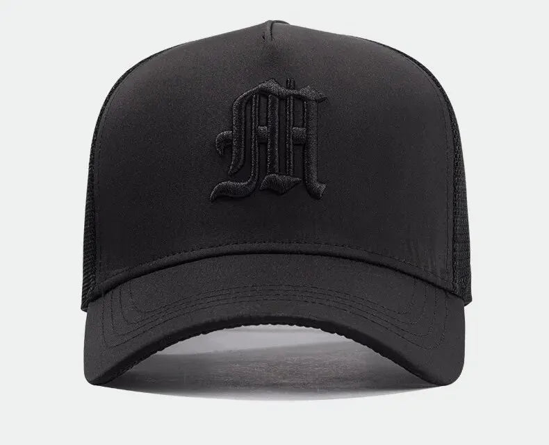 New Hat Men's Summer Thin High Top Baseball Cap Tide Big Head Fence Mesh Breathable Cap Sunscreen Sun Hat