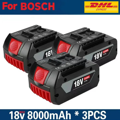 For Bosch 18V 6.0Ah, Professional Lithium Battery, Electric Rechargeable Battery, Bosch BAT609 BAT609G BAT618 BAT618G