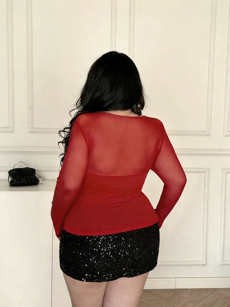 New Spring/Summer Collection: Plus-Size Fashionable Y2K-Style T-Shirt – Perfect for Everyday Wear, Flattering and Slimming