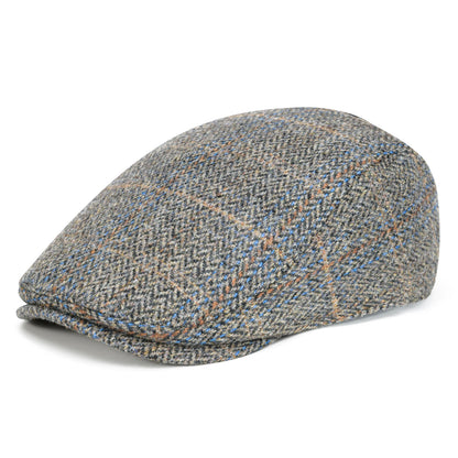 FEINION Men's Herringbone Flat Ivy Newsboy Hat Wool Blend Gatsby Cabbie Cap Winter Outdoor Hunting Cap