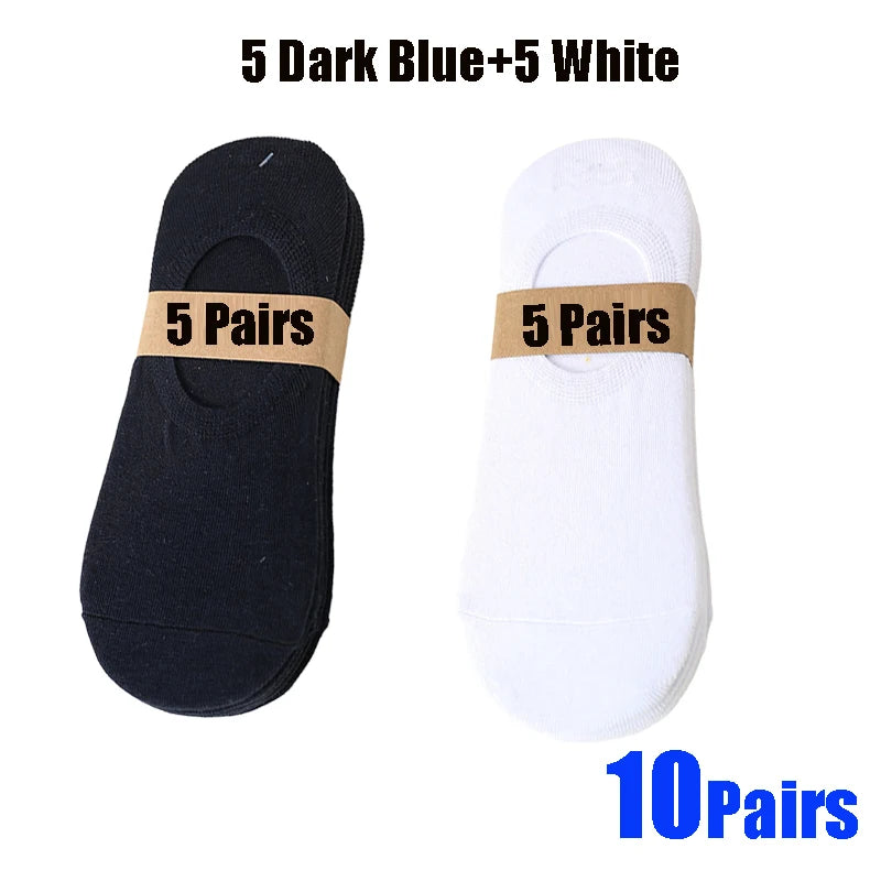Osynliga Båtsockor Unisex 5/10/20-pack – Andningsbara No-Show Strumpor, Flera Färger