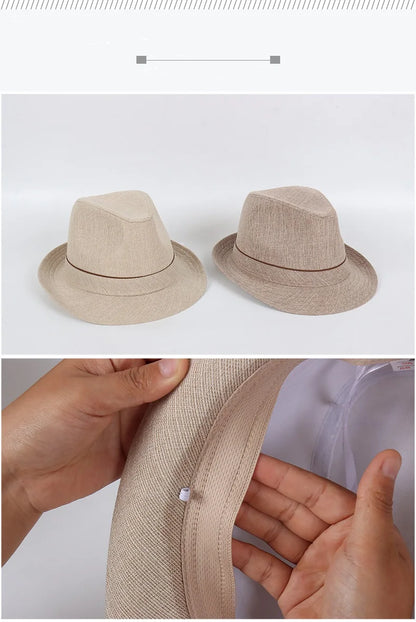 Spring&Autumn Men Fedoras  Top Jazz Plaid Hat Adult Bowler Hats Classic Version Chapeau Hats