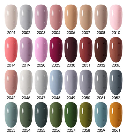 Clou Beaute 12pcs TPO & HEMA FREE Nail Gel Polish Set Red Pink Nude Green Yellow Purple UV Gel Nail Semi Permanent Nail Varnish