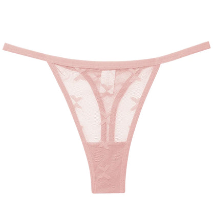 2PCS/Set Mesh G-String Women's Panties Transparent Underwear Women Seamless Thong Female Underpants Intimates Lingerie S-XL