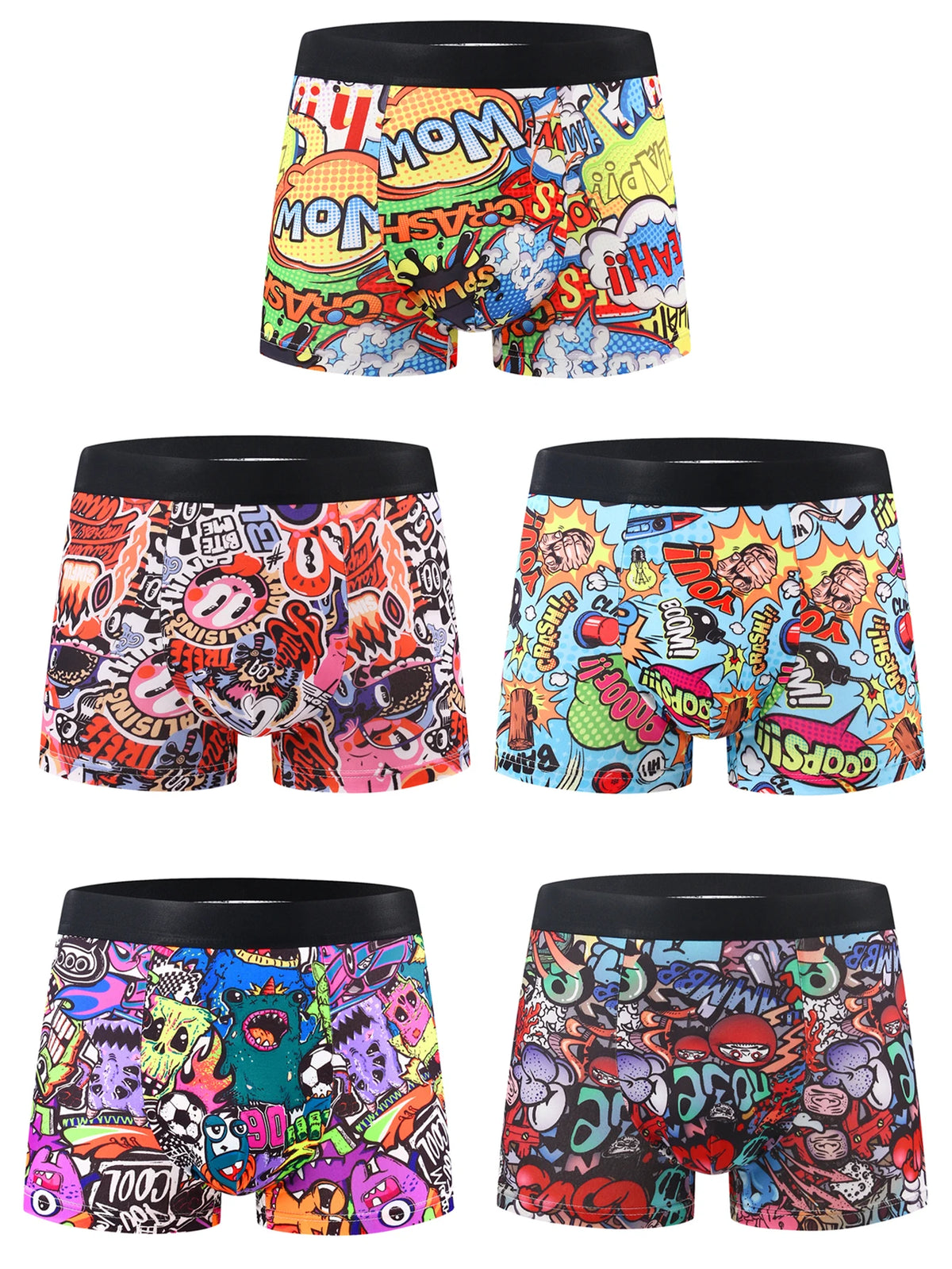 Herr Boxershorts 10-pack – Trendiga Mjuka Tryckta Casual, S–XXL