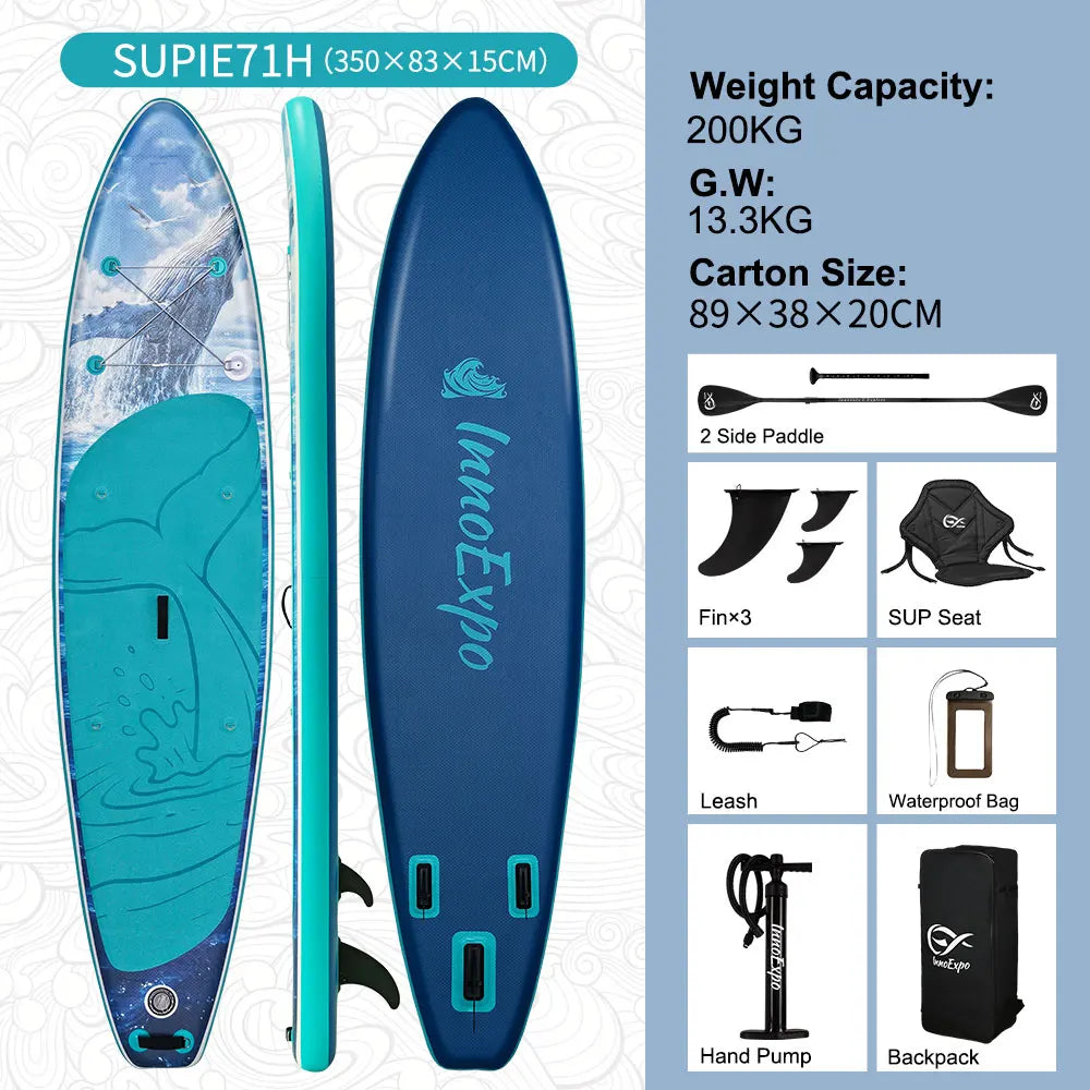 Uppblåsbart SUP-bräde InnoExpo med tillbehör – 320–350 cm