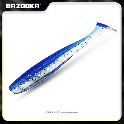 Bazooka Shad Worm Fishing Soft Lure Big Silicone 90 100mm Bait T Tail Easy Shiner Wobbler Swimbait Pesca Trout Pike Bass Winter