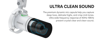 MAONO PD200X RGB Gaming Microphone Dynamic Microphone USB/XLR Dual Mode Microphone Podcast Mic RGB XLR/USB Gaming Podcasting Mic