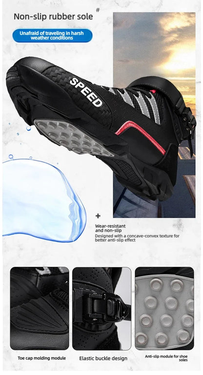 2026 New Leather Motos Breathable Anti Slip Wear-resistant Riders Boots Motorcycle Boots Men Motorbike Racing Ankle Length Shoes