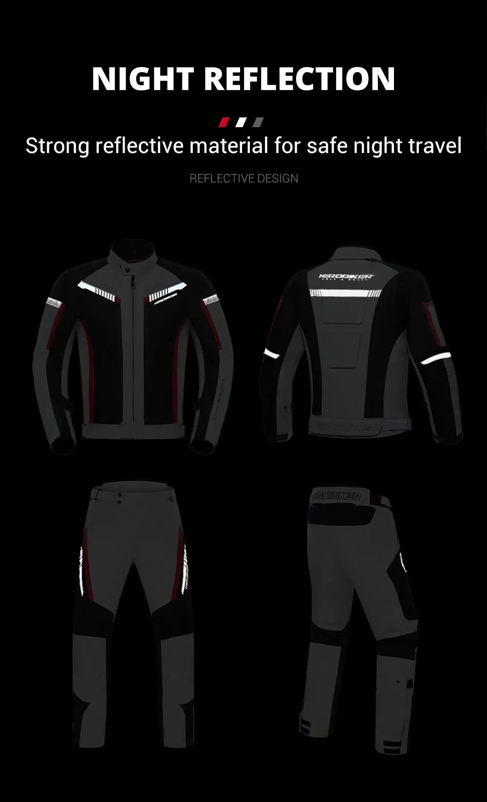 Men's Motorcycle Jacket Anti-fall Wear-resistant Motorbike Jacket With 5pcs Protector Motocross Racing Clothing Protection