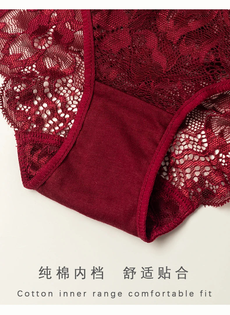Dam Viktoriansk Spets Lingerie Set – Push-up Halvkupa Trådlös BH & Trosor Samlande, 4 Färger S–4XL