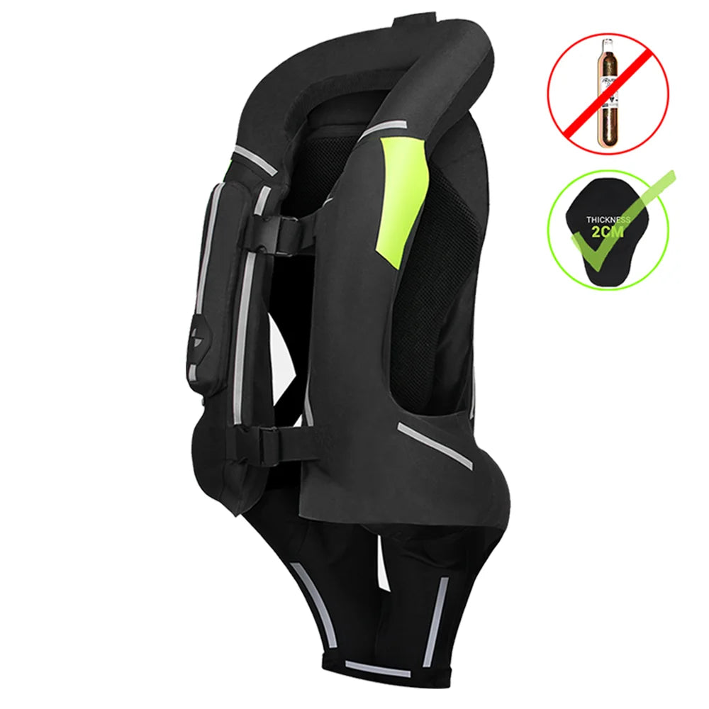 Motorcykeljacka med airbag och reflexväst