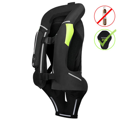 Motorcykeljacka med airbag och reflexväst