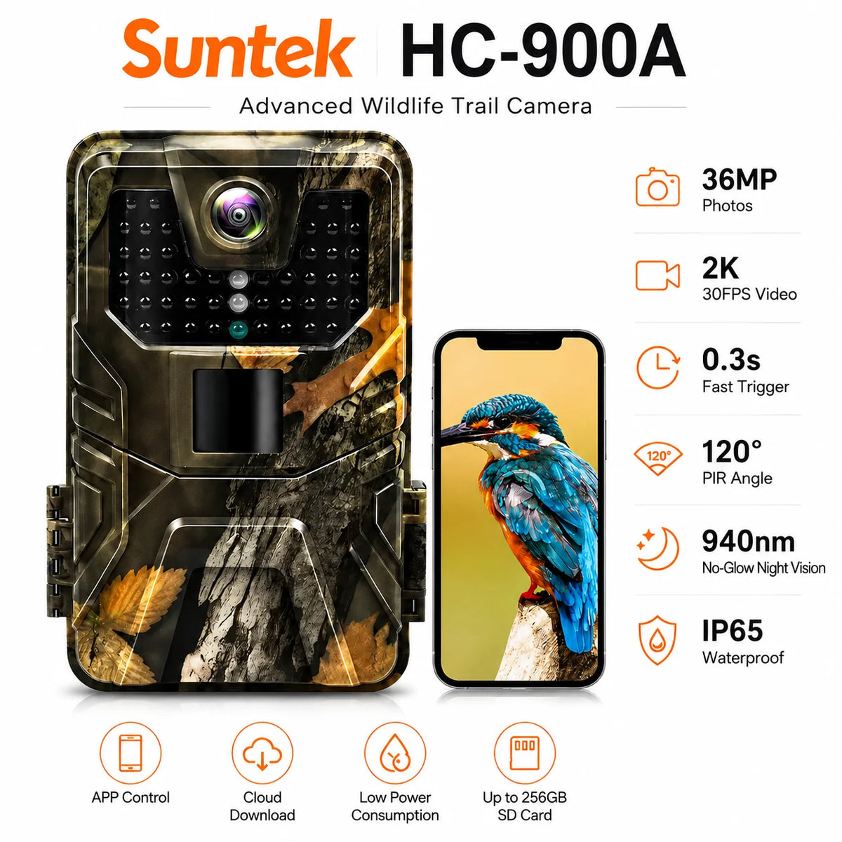 Suntekcam Åt- och Jaktkamera HC900A 36MP 2.7K