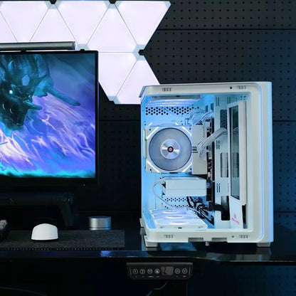 Yeah magic BIFROST PC Case argb*3 M-ATX ITX Sea View Room Side Transparent Desktop Chassis Diy pc game DIY pc case