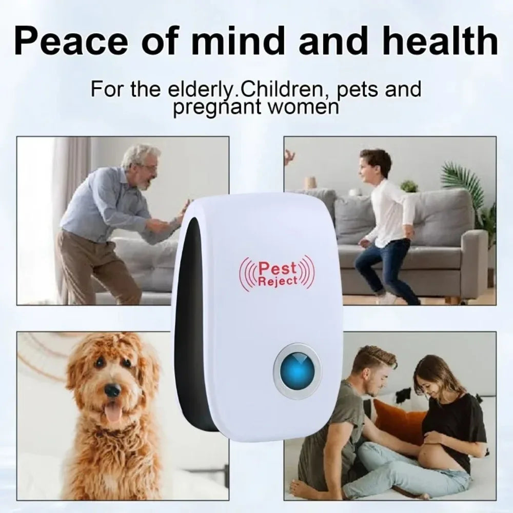 Plug-In Ultrasonic Pest Repeller,Electronic Insect Control,Mosquito Repellent For Home,Repels Mice Ants Spiders Cockroaches