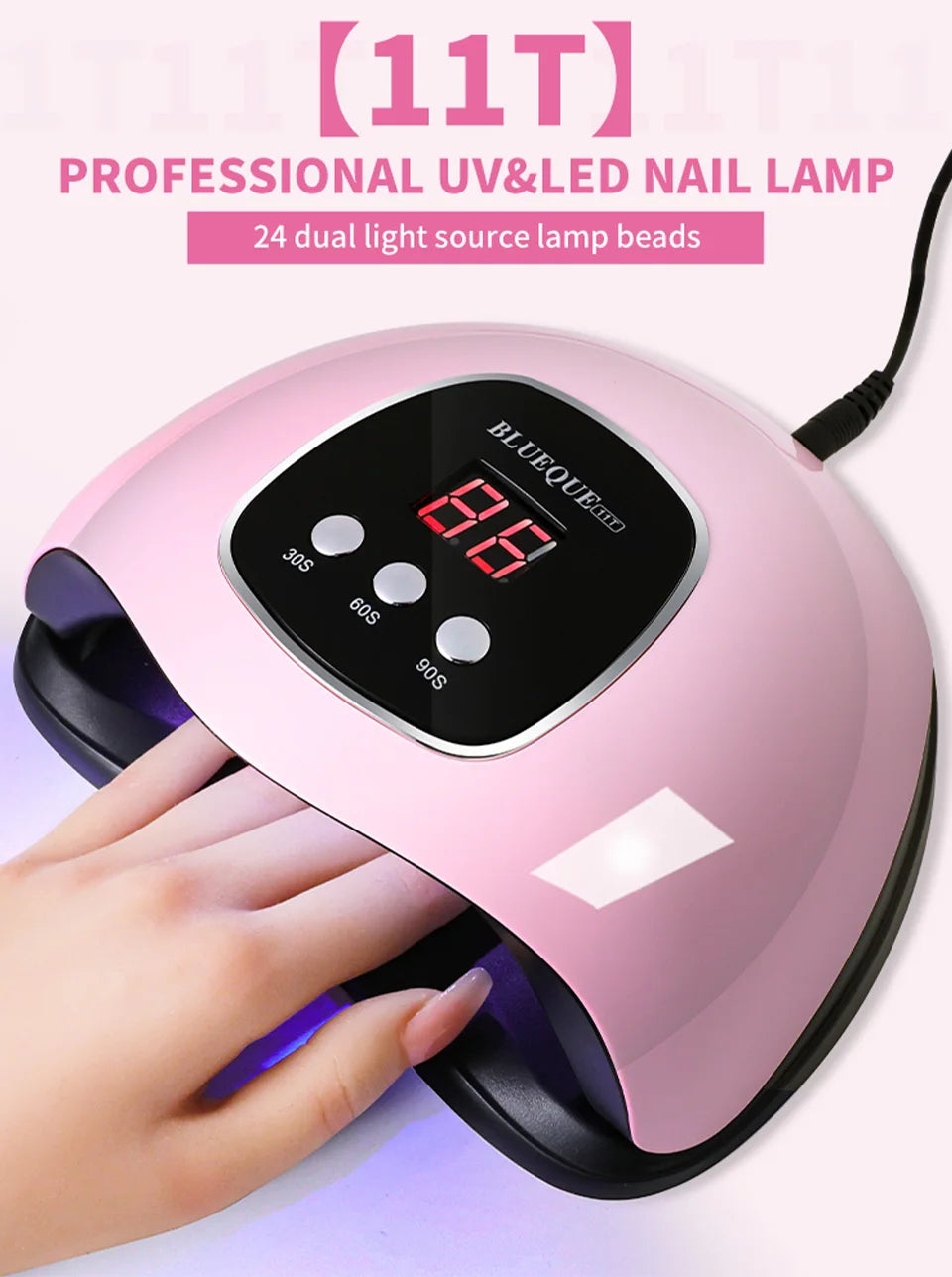 LIMEGIRL Nail UV Dryer Machine Professional 24 LED UV Manicure Lamp Home Use Nail Lamp For Drying Polish Varnish With USB Cable