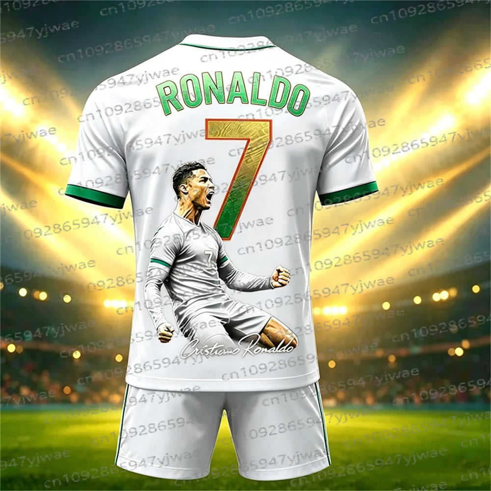 2026 Special Edition No.7 Fans Football Jersey Tee Shorts Set Women Men Sportwear Summer Casual Kids Tshirt Set 2 Piece Set