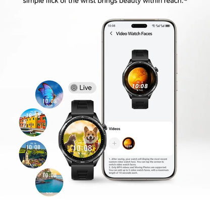Honor Watch 6 new Smartwatch 1.46" AMOLED Up to 35 days battery life Over 120 training and health modes 5ATM waterproof, IP69 protection, Bluetooth 5.4