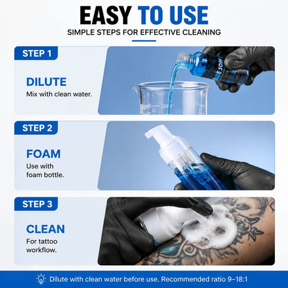 500/40ml Tattoo Blue Soap Blue Algae Concentrated Cleaning Solution Liquid Tattoo Green Soap for Tattoo Studio Aftercare Supply