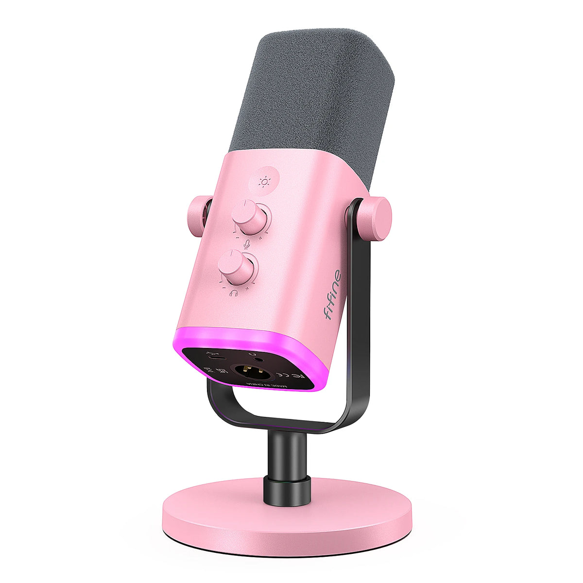 FIFINE USB/XLR Dynamisk Mikrofon med Tystknapp och Hörlursuttag