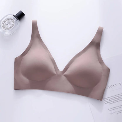 S-4XL Large Size Seamless High Quality Wireless Women's Underwear Small Breast Gathering Beautiful Back Sports Comfortable Bra