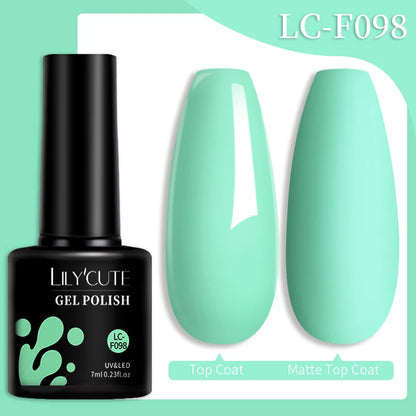 LILYCUTE 129 Colors 7ML Nail Gel Polish Nail Supplies Vernis Semi Permanent Nail Art Manicure Soak Off LED UV Gel Nail Varnishes