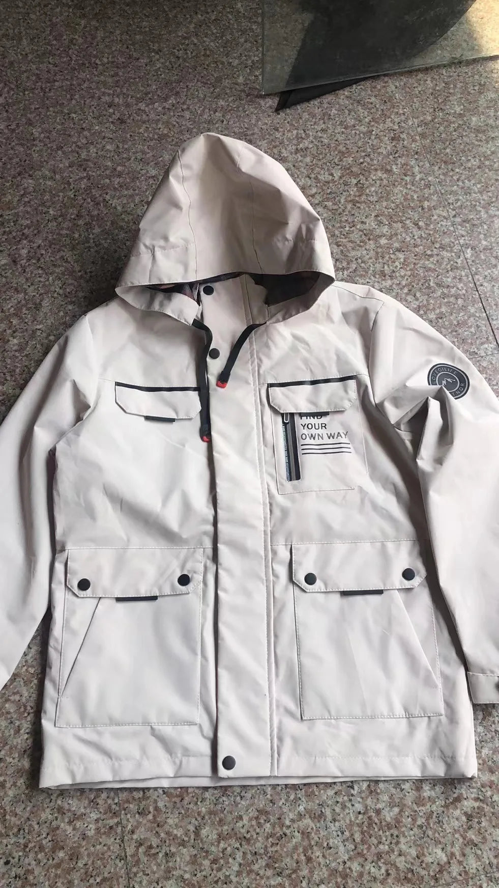 Vindtät Hoodie Jacka Herr – Vattentålig Softshell Vinterjacka Plus Size