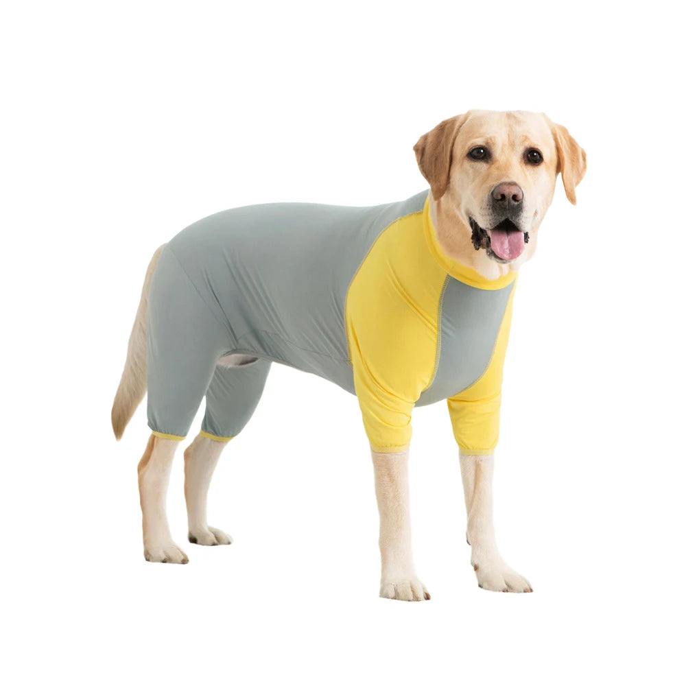 Dog Pajamas Onesie Summer Sun Protection Quick-Dry Bodysuit Clothes Anti-shedding Full Body Pet Jumpsuit for Medium Large Dogs
