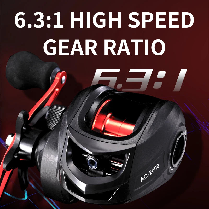 Rooblinos AC Baitcasting Reel Saltwater Freshwater Fishing Reels Max Drag 8KG Light Surf Cast Reel Baitcaster Reels