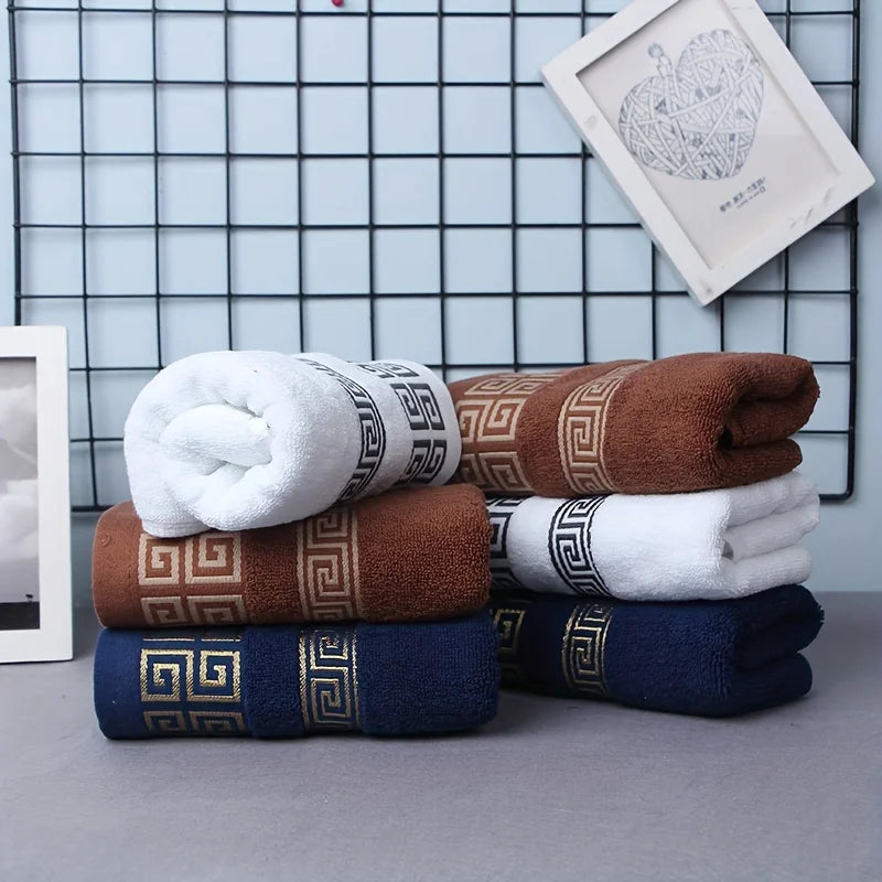 1/5/10pcs Black Cotton Towels Cover 34x74cm/70x140cm Embroidered Hotel Quality Bath Towel for Adults Christmas Gift Face Towels
