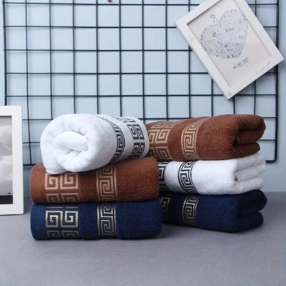 1/5/10pcs Black Cotton Towels Cover 34x74cm/70x140cm Embroidered Hotel Quality Bath Towel for Adults Christmas Gift Face Towels