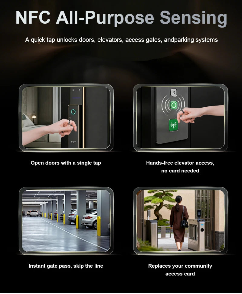 IP68 Waterproof Ceramic NFC Smart Ring Door Access Control Sleep Sports Health Tracking Minimalist Wearable Smartlife Key Ring