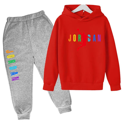 2-13 Years Boys Girls Simple Outfits Children Clothes Autumn Spring 2pcs Hoodie+Pants Letter Print Tracksuits  Kids Casual  Sets