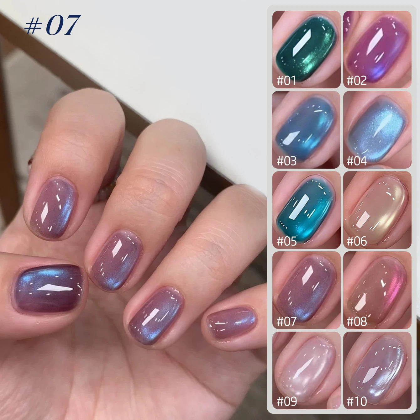MIANEL Orion Nebula Cat Eye Gel Nail Polish Sparkling Crystal Shimmer Blue Purple Gold 2026 Spring/Summer Unique Special