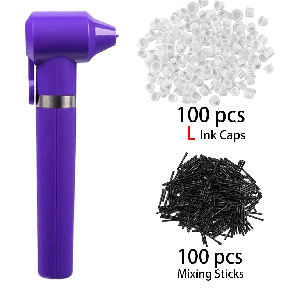 Tattoo Pigment Mixer Machine Tattoo Ink Mixer Kit with 100Pcs Mixing Sticks and 100pcs tattoo ink cups （S /M /L )Tattoo supplies