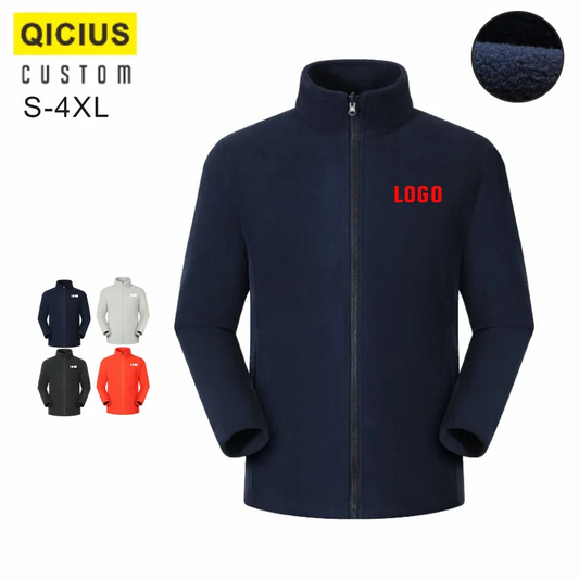 Custom Men Women's Fleece Thermal Hiking Jacket Outdoor Sports Climbing Trekking Camping Windbreaker Warm Coat For Men ﻿